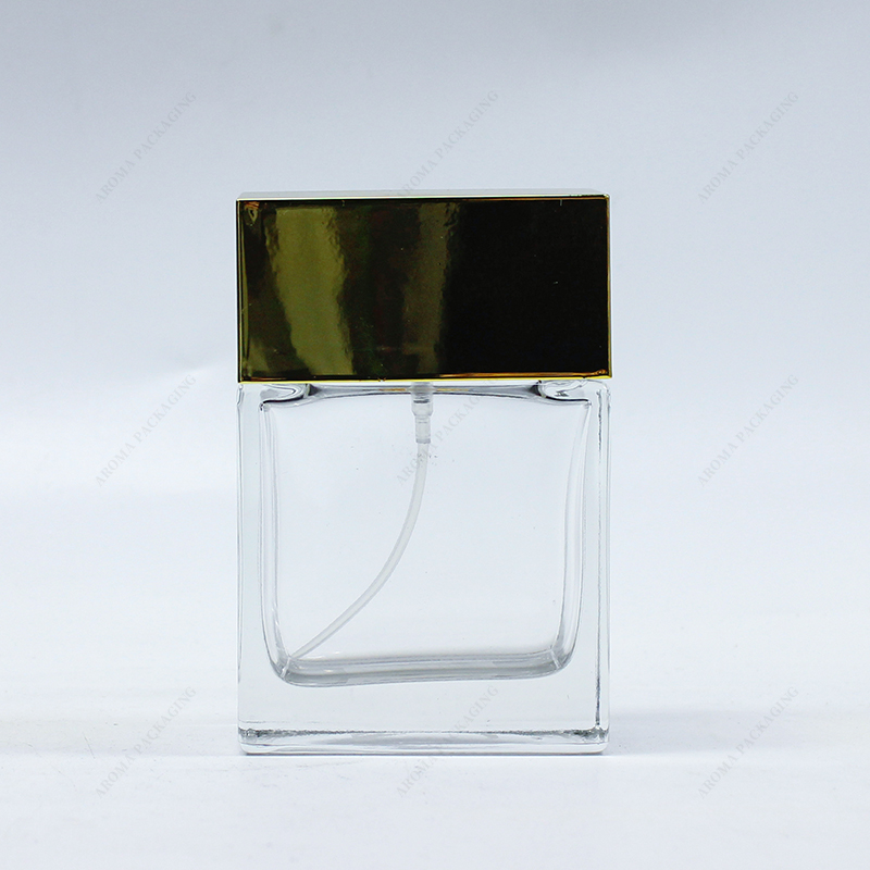 Black Glass Perfume Bottle With Lid